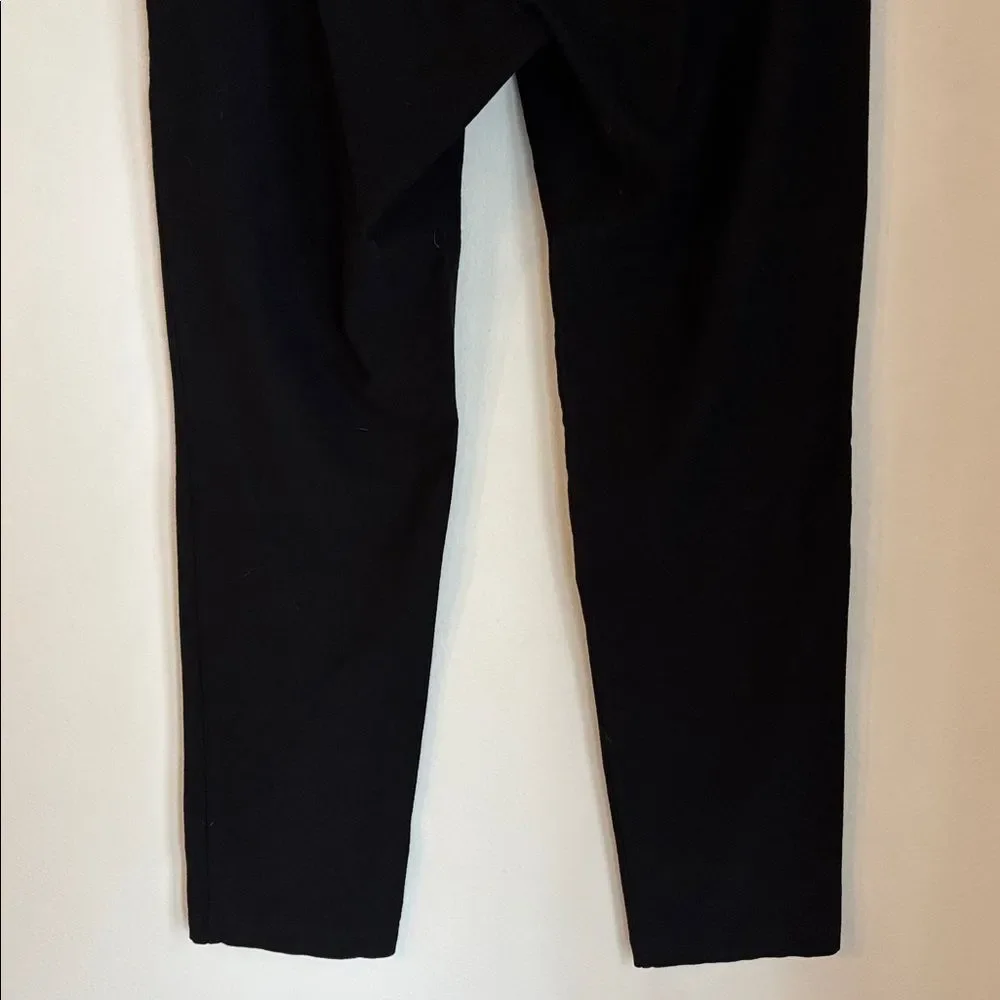 Eileen Fisher Classic Black stretch comfort office work casual pull on Pants SM